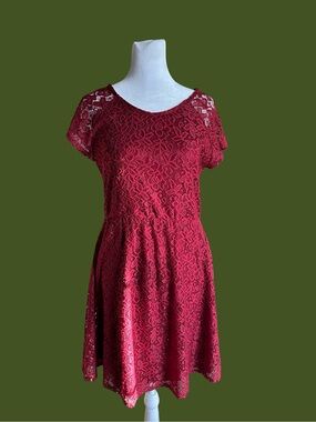 Adam Levine Collection | Dresses | Adam Levine Wine Colored Lace Dress |  Poshmark